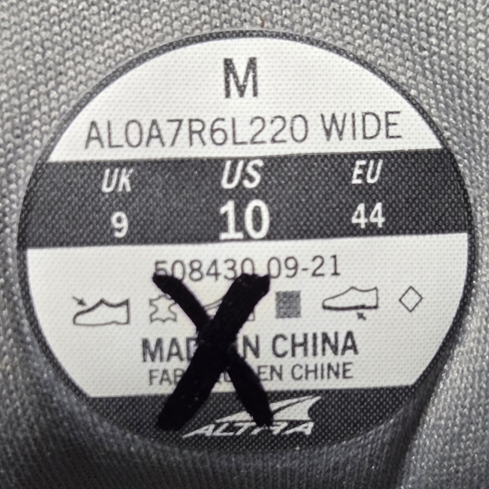 Altra Torin 5 Leather, Men's Size 10 Gray Gently Used - Picture 7 of 7